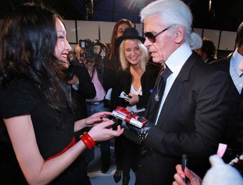 周迅與Karl Lagerfeld