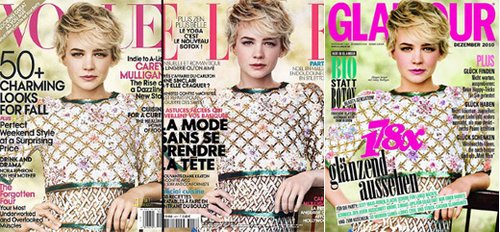 2010年美國(guó)版《Vogue》的9月刊、2011年法國(guó)版《Elle》11月刊、2010年德國(guó)版《Glamour》