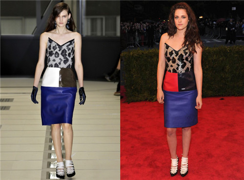 Kristen Stewart身著BALENCIAGA 2012秋冬禮服