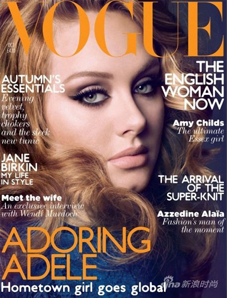 Adele為《Vogue UK》拍攝封面 史上銷量最低