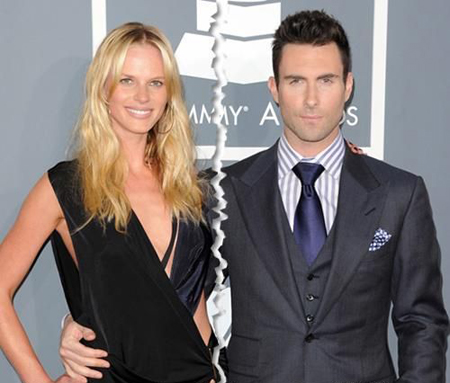 天使超模安娜·維亞利茨娜(Anne Vyalitsyna) 與Maroon 5樂(lè)隊(duì)主唱亞當(dāng)·李維 (Adam Levine)